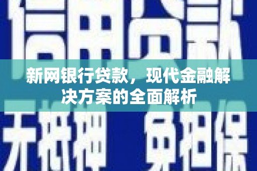 常山新网银行贷款，现代金融解决方案的全面解析