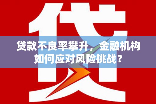 常山贷款不良率攀升，金融机构如何应对风险挑战？